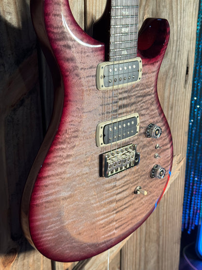 PRS S2 Custom 24-08, Faded Grey Black Purple Burst, Pattern Thin