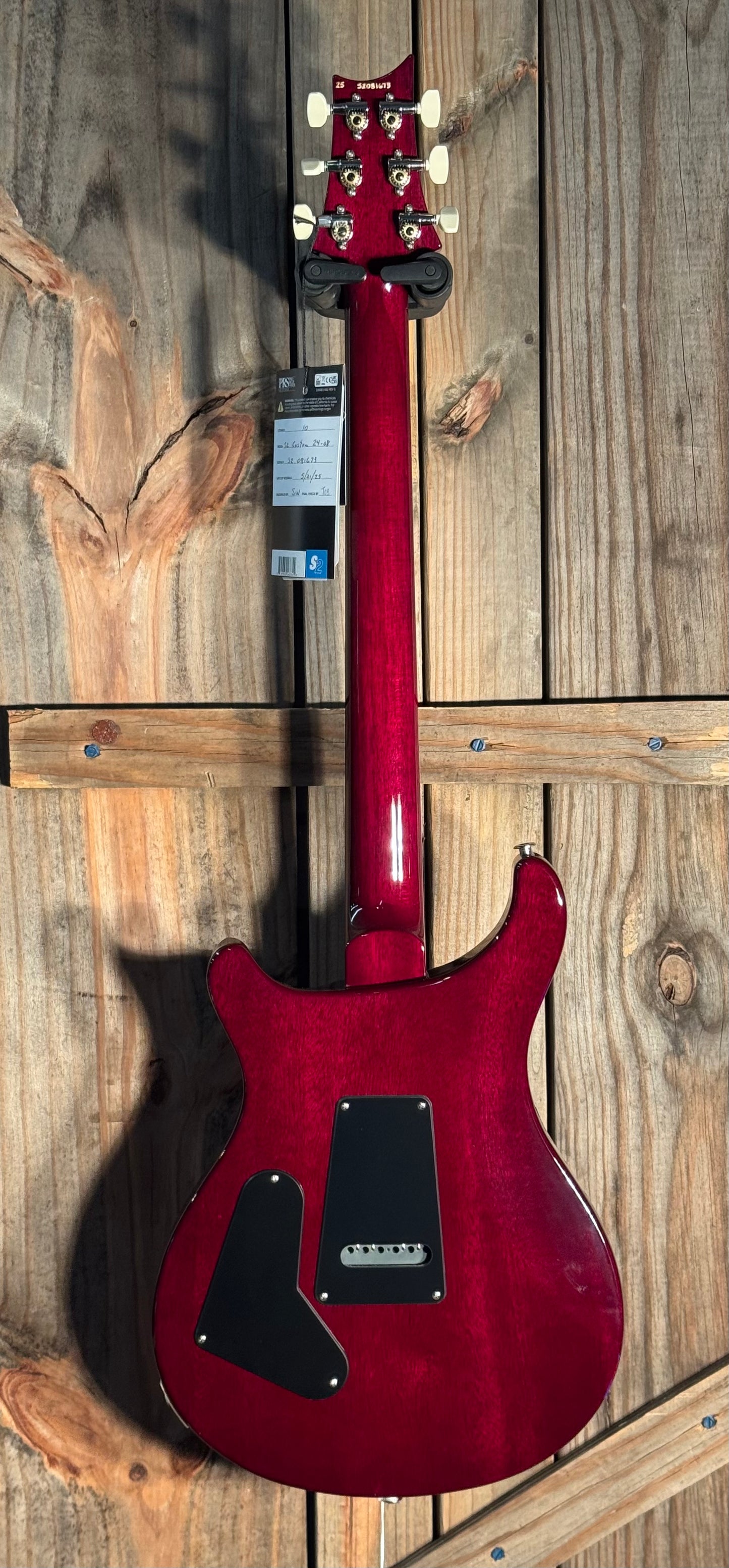 PRS S2 Custom 24-08, Faded Grey Black Purple Burst, Pattern Thin