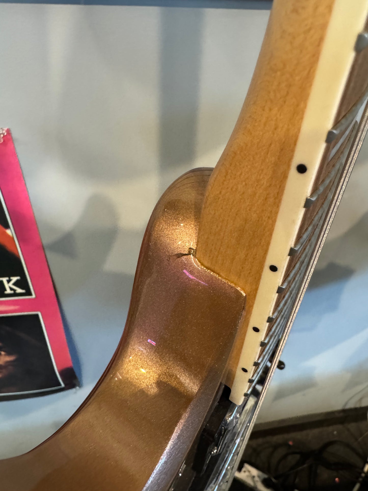 Open Box Ibanez AX120 w/ neck joint crack, Copper Metallic