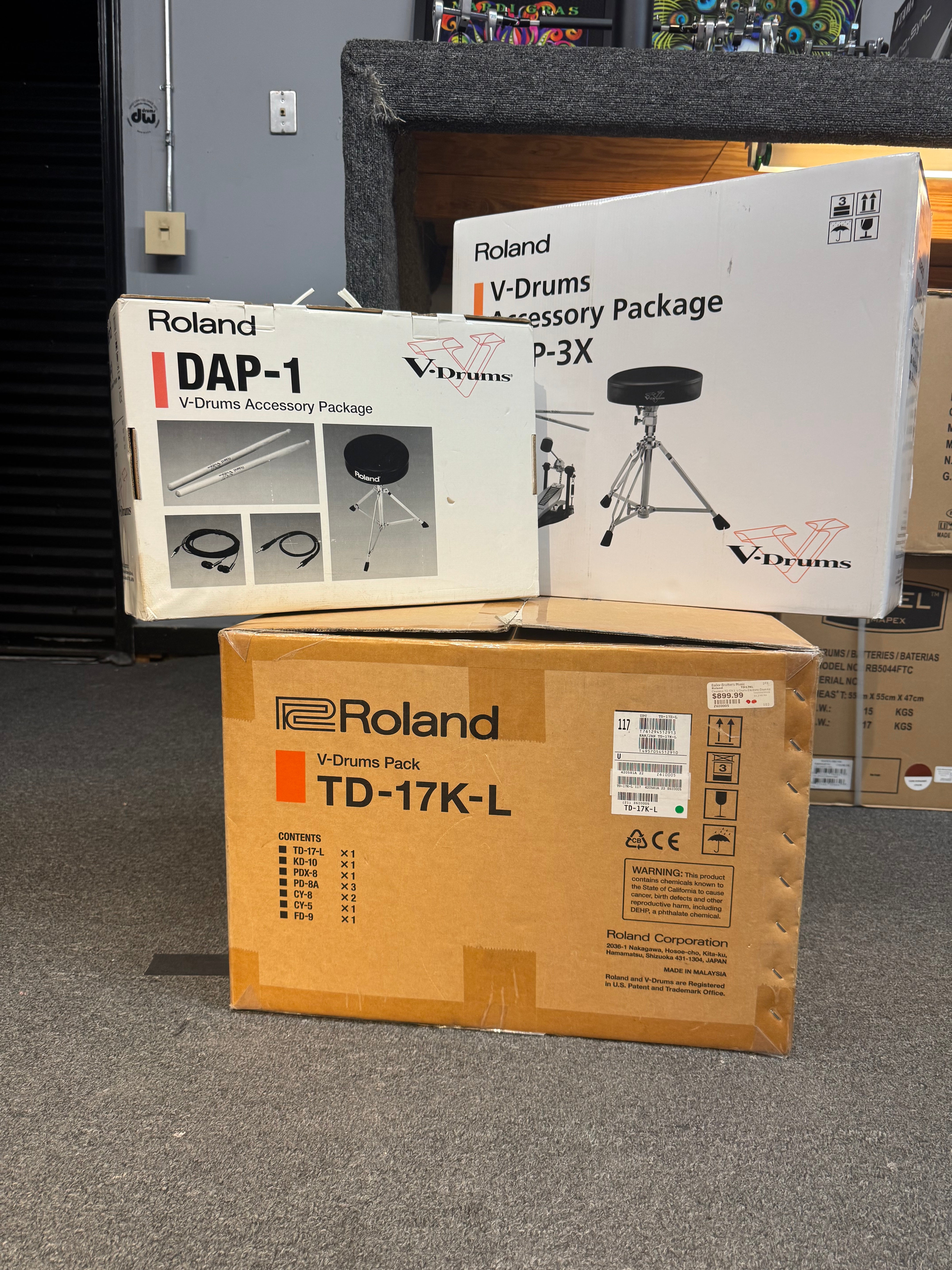Roland TD-17K-L + Accessory Package, Electronic Drum Set