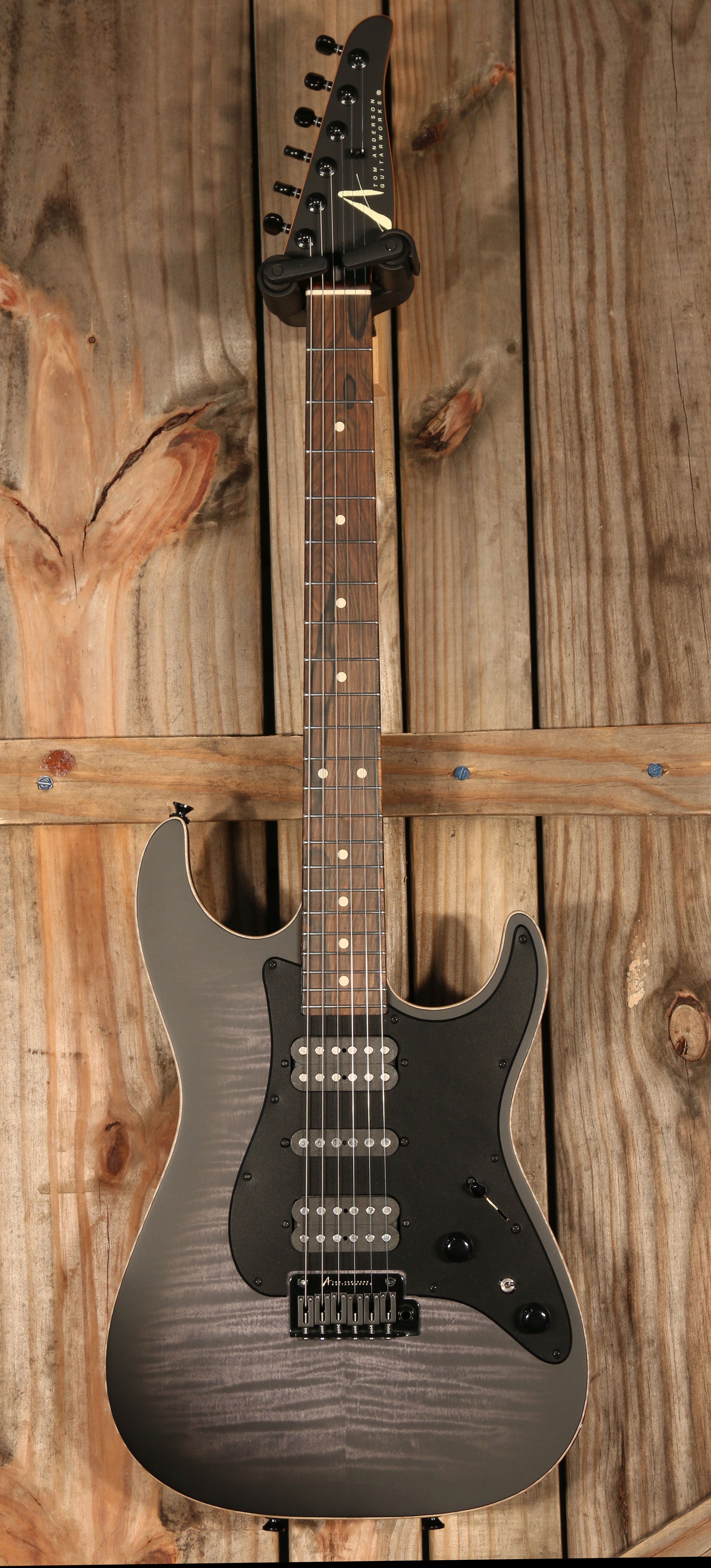 Tom Anderson Drop Top Classic Hollow, Satin Transparent Black Burst