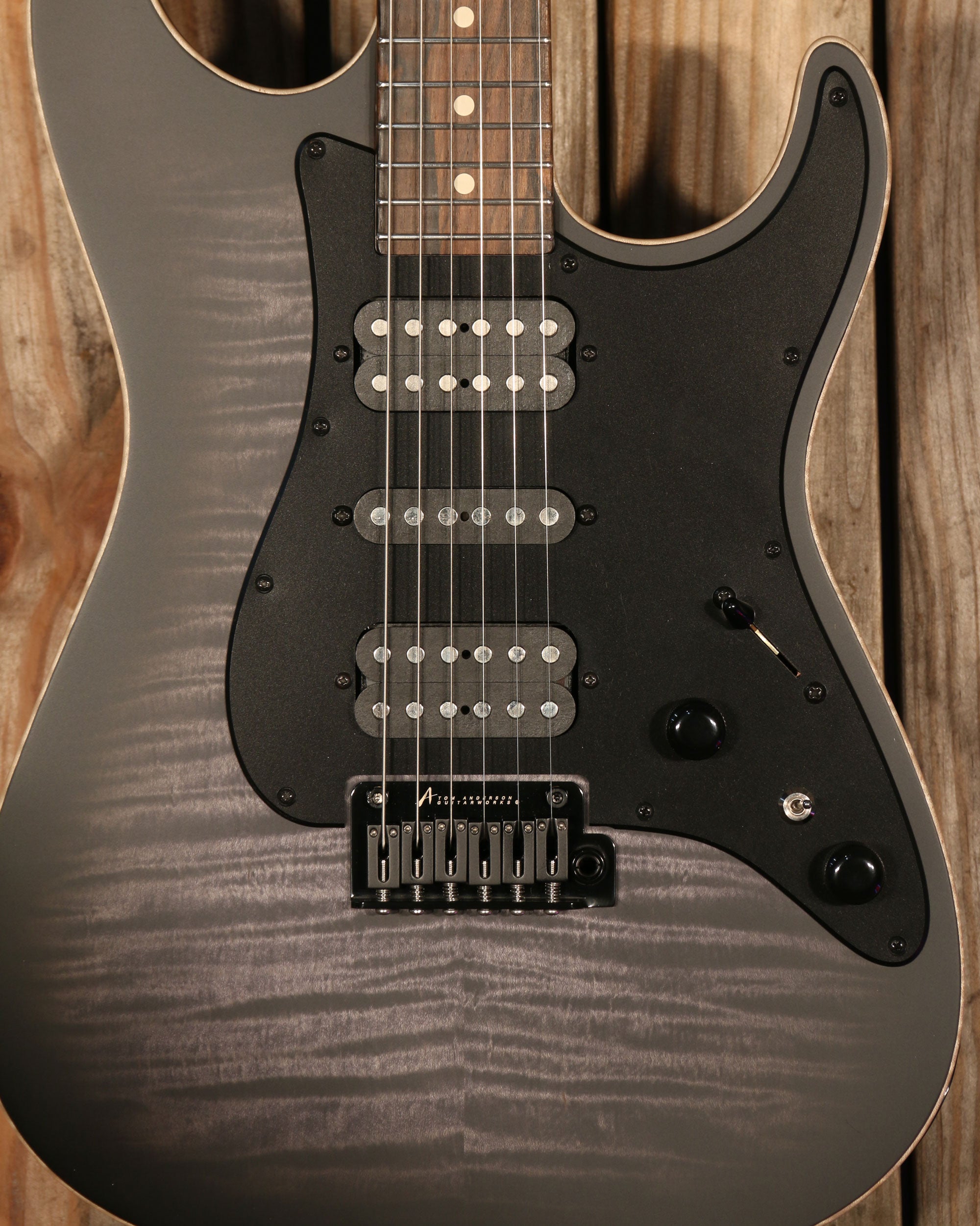 Tom Anderson Drop Top Classic Hollow, Satin Transparent Black Burst