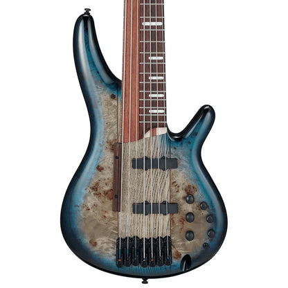 Ibanez SRAS7, 7-String Electric Bass, Cosmic Blue Starburst