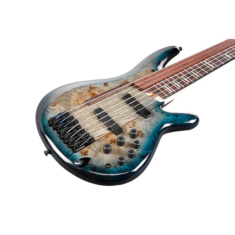 Ibanez SRAS7, 7-String Electric Bass, Cosmic Blue Starburst