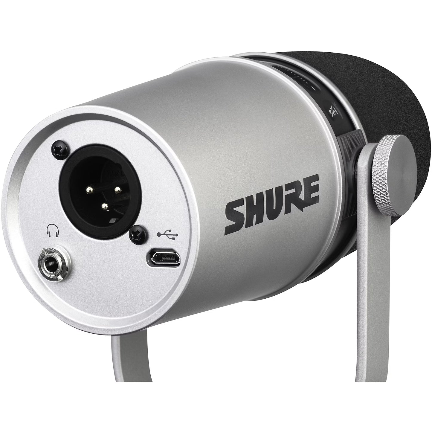 Shure MV7 USB and XLR Dynamic Microphone, Silver