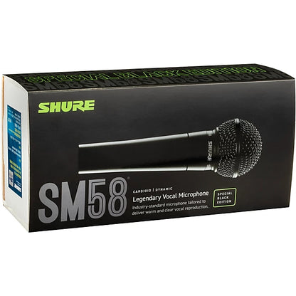 Shure SM58 Special Black Edition Cardioid Dynamic Wired Microphone