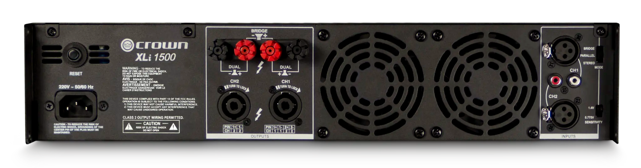 Crown XLi 1500 Two-channel, 450W @ 4Ω Power Amplifier