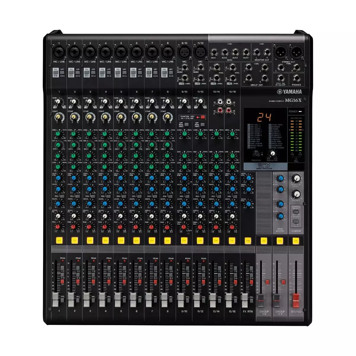 Yamaha MG16X CV 16-CHANNEL STEREO MIXER WITH EFFECTS