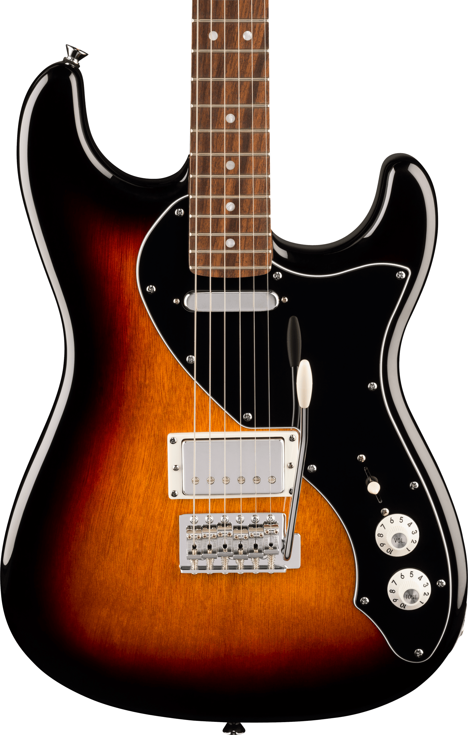 Paranormal Stratocaster® Deluxe, Laurel Fingerboard, Black Pickguard, 3-Color Sunburst