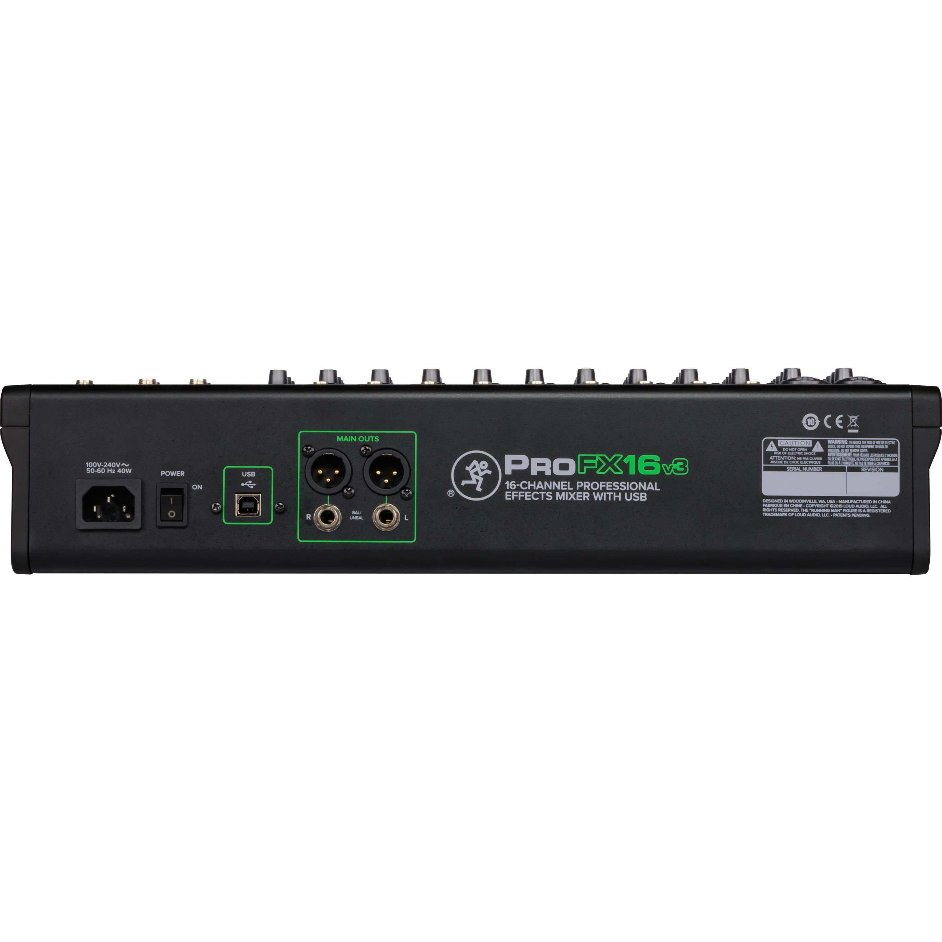 Mackie ProFX16v3 16-Channel Analog Mixer with USB